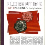 Stylus: Papermaking in Florence, Italy, Dec/Jan 2009 page 1