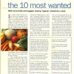 Vegetarian Times: 10 Most Wanted in Organic, June 2001